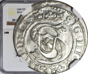 R-, Sigismund III Vasa, Shelly 1600, Riga, date +600