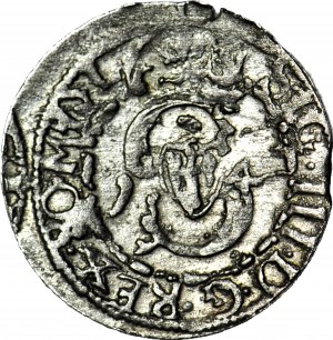 RR-, Zygmunt III Waza, Szeląg 1614, Wilno, hybryda - awers Stippelt, rewers Trillner
