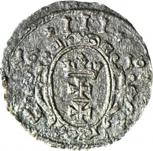 RR-, Sigismund III Vasa, Ternar Gdansk 1616, R5, very rare