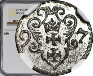 Sigismondo III Vasa, Denario 1597, Danzica, zecca, raro