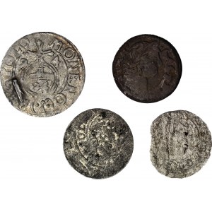 Sigismund III. Vasa und Johann Kasimir, Satz von 4 Münzen