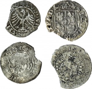 Z. III Waza Półtorak 1617, Jagiellończyk Półgrosz 1521 + 2 szt. Niemcy, zestaw 4 szt.