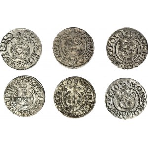 6 szt. zestaw, Zygmunt III Waza, Półtoraki 1620-1626, ładne