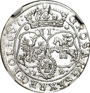 John Casimir, Sixpence 1667 TLB, Bydgoszcz, minted