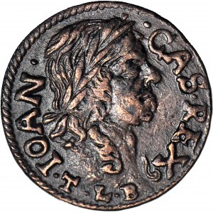 John Casimir, shilling de la couronne 1660, Ujazdów, nice