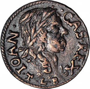 John Casimir, shilling de la couronne 1660, Ujazdów, nice