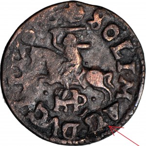 R-, John Casimir, Lithuanian Shilling 1666, Vilnius, MAV/G, in MAG V pierced to G