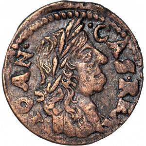 R-, Jan II Kazimír, Shelly, jednostranný, hlava vlevo/hlava vpravo, krásný