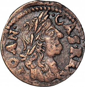 R-, Ján II Kazimír, Shelly, jednostranný, hlava vľavo/hlava vpravo, krásny