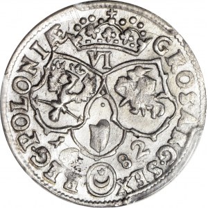 John III Sobieski, Sixpence 1682 TLB, Bydgoszcz, exquisite