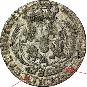 August III Sas, Dva zloté (8 grošů) 1753, háčky