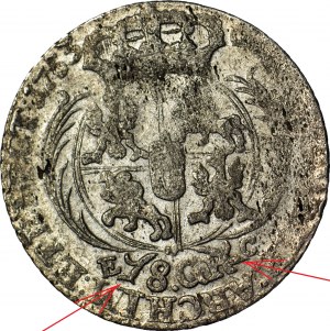 August III Sas, Zwei-Zloty (8 Groszy) 1753, Haken