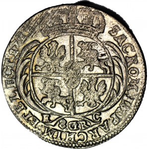 Agosto III Sas, Due zloty (8 groszy) 1753, lucido