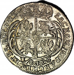 August III Sas, Zwei-Zloty (8 Groszy) 1753, glänzend