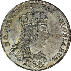 RRR-, August III Sas, Tymf 1755 Leipzig, sehr seltene Sorte