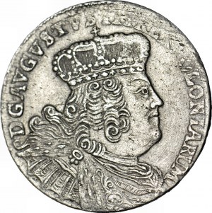 Augustus III Sas, Ort 1754, velká hlava.
