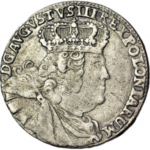 RRR-, August III Sas, Ort 1761/54, przebitka daty, nienotowane