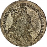 RR-, August III Sas, Szóstak (Czworak) 1754, z cyfrą IV zamiast VI