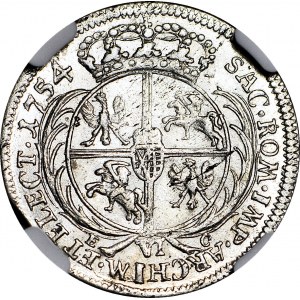 August III Sas, Szóstak 1754, Lipsk, rzadki