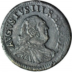 RR-, Auguste III Sas, 1755 penny, Grünthal