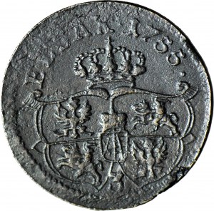 RR-, August III Sas, 1755 Pfennig, Grünthal