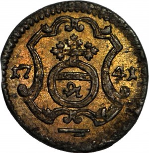 August III Sas, Halerz 1741 FwoF, Dresde, frappé