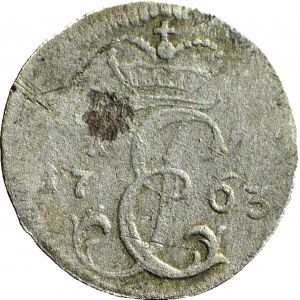 R-, Courland, Ernest Jan Biron, 1763 Mitava penny, R3