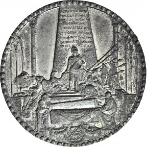 Courland, Maurice Saxon, velká 55mm. posmrtná medaile 1750