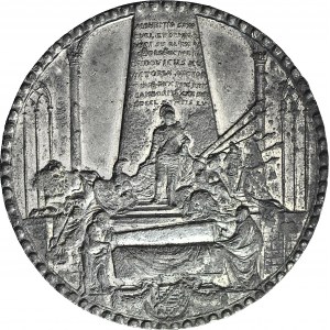 Kurlandia, Maurycy Saski, duży 55mm. medal pośmiertny 1750