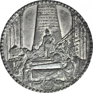 Courland, Maurice Saxon, veľká 55 mm posmrtná medaila 1750
