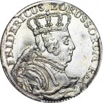 Vévodské Prusko, Fridrich II. velký, šestipence 1756 C, Cleve, nádherná