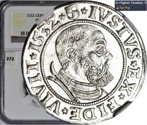 Duchy of Prussia, Albrecht Hohenzollern, 1532 penny, Königsberg, WYSIWYG
