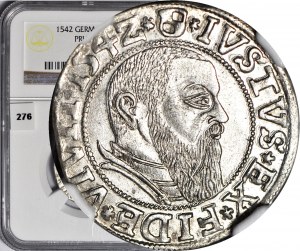 Duchy of Prussia, Albrecht Hohenzollern, 1542 penny, Königsberg, minted