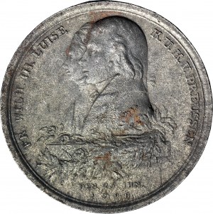 R-, Śląsk, Prusy, Fryderyk Wilhelm, Medal 1798, Wizytacja kopalni w Tarnowskich Górach, odlew w żeliwie z huty Białogon