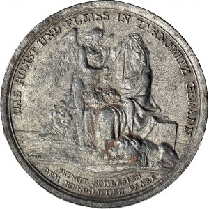 R-, Slezsko, Prusko, Fridrich Vilém, Medaile 1798, Návštěva dolu v Tarnowských Horách, odlitek ze železa z železáren v Bialogonu