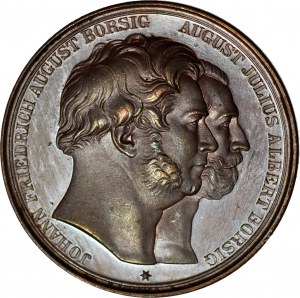 Railroad Medal 1851 Borsig Locomotive (Borsig b. Breslau), Kurlich, bronze 37mm, mint