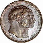Medal Kolejowy 1851 Borsig Locomotive (Borsig ur. Wrocław), Kurlich, brąz 37mm, menniczy