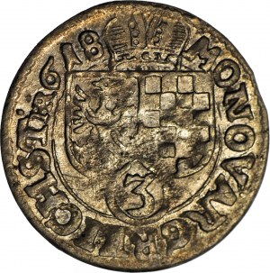 Silesia, Principality of Legnicko-Brzesko-Wołowo, 3 krajcars 1618, Zloty Stok, minted