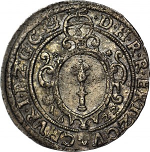 R-, Slesia, Ducato di Krosno, Jerzy Wilhelm, 6 centesimi kiper 1622, Krosno Odrzańskie