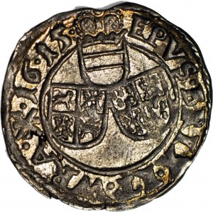 R-, Slezsko, Karel Rakouský, 3 krajcary 1615, Nysa, vzácný portrét, mincovna