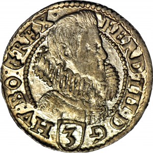 Silesia, Ferdinand III, 3 krajcary 1629 PH, Klodzko, beautiful