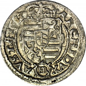 R-, Śląsk, Ferdynand III, 3 krajcary 1637 HR, Kłodzko, małe popiersie