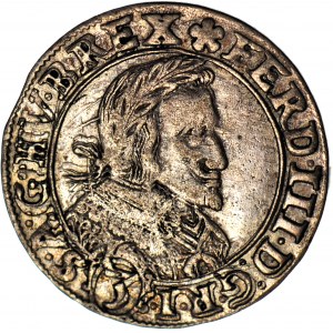 Sliezsko, Ferdinand III, 3 krajcara 1637 (Swan), Wrocław