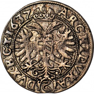 Silesia, Ferdinand III, 3 krajcars 1637 (Swan), Wrocław