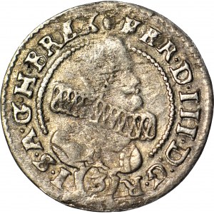 RR-, Schlesien, Ferdinand III, 3 krajcars 1639 G, Kłodzko, seltener Jahrgang