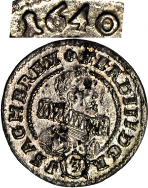 RRR-, Śląsk, Ferdynand III, 3 krajcary 1640 G, Kłodzko, rzadki rocznik