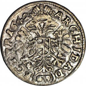 Silesia, Ferdinand III, 3 krajcars, 1642 GW, Klodzko, uncircumscribed
