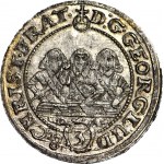 RR-, Slezsko, Tři bratři, 3 krajcary 1657, Brzeg, bez E-W, raženo