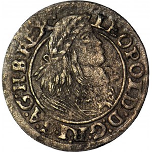 Slezsko, Leopold I., Vratislav, 1 krajcar 1661 GH, Vratislav, malá hlava, DVX, vzácnější nominál