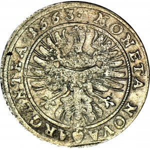Slesia, Luigi IV di Legnica, 15 krajcars 1663, BRZEG, corpo stretto, , ultimo anno di coniazione
